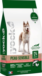 Croquettes sans céréales pour chien à peau sensible – 12 kg YOCK NATURE