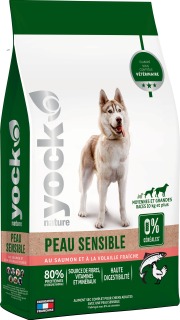 YOCK Croquettes sans céréales pour chien à peau sensible 12 kg NATURE