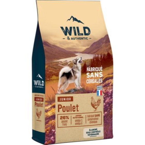 Wild & Authentic Croquettes Chiot sans céréales au poulet