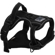 Harnais anti-traction réfléchissant noir pour chien Mon Ami Luki