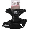 Harnais anti-traction réfléchissant noir pour chien Mon Ami Luki