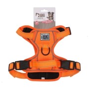 Harnais anti traction ORANGE réfléchissant pour chien