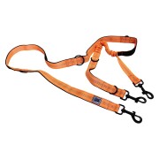 Laisse multiposition en nylon réfléchissant, 1,8 m, avec absorbeur de chocs