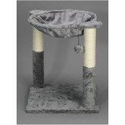 Arbre à chat arrondi avec griffoir et jouet intégré gris Mon Ami Luki