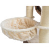 Grand arbre à chat XXL avec hamac, solide, 174 cm beige/brun foncé