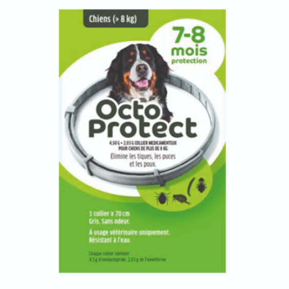 Collier antiparasitaire Octoprotect pour chien