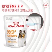 ROYAL CANIN Friandises Skin & Coat Chews – Supplément peau & pelage pour chien adulte