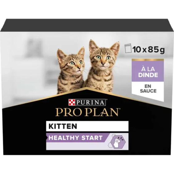 PRO PLAN NutriSavour Sachets chaton Dinde en Sauce 10 x 85 g