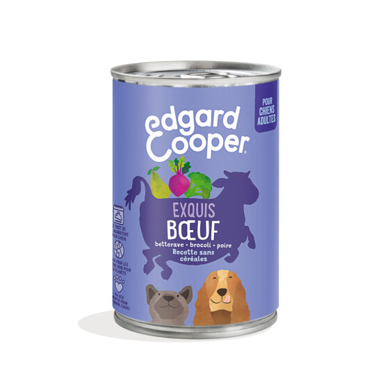 Edgard & Cooper Pâtée sans céréales chien au Bœuf 400 g