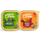 Edgard & Cooper Pack de 4 barquettes de pâtée sans céréales pour chiens adultes 4 x 300 g