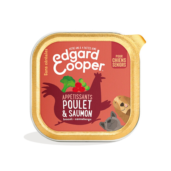 Edgard & Cooper Pâtée poulet & saumon sans céréales pour chien senior 150 g