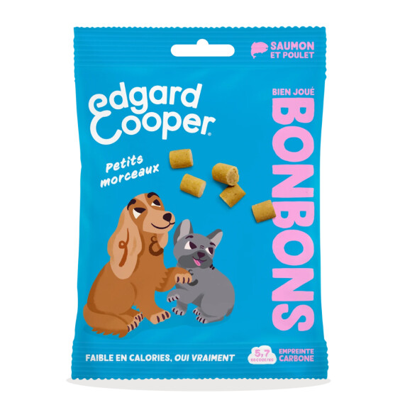 Edgard & Cooper Friandises sans céréales bonbons au saumon et poulet