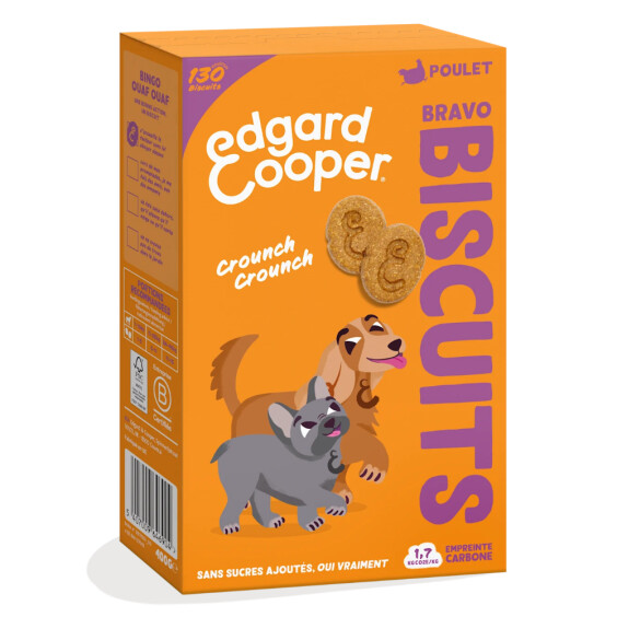 Edgard & Cooper Biscuits pour chien sans céréales au poulet 400 g