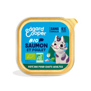 Edgard & Cooper Pâtée bio pour chat sans céréales au saumon et poulet 85 g
