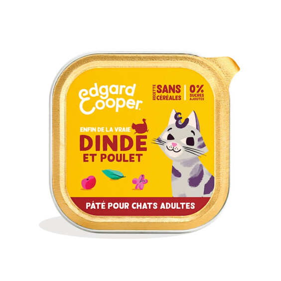 Edgard & Cooper Pâtée pour chat sans céréales dinde et poulet 85 g