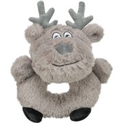 Peluche de Noël renne gris pour chien