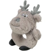 Peluche de Noël renne gris pour chien
