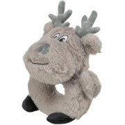 Peluche de Noël renne gris pour chien