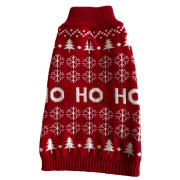 Pull de Noël rouge pour chien tricoté festif Mon Ami Luki