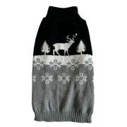 Pull de Noël gris pour chien tricoté festif Mon Ami Luki