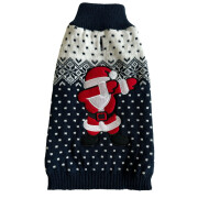 Pull Noël pour chien brodé Père Noël
