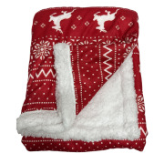Couverture Noël Sherpa rouge pour chat et chien Mon Ami Luki