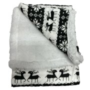 Couverture Noël Sherpa blanche pour chat & chien