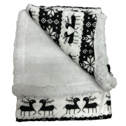 Couverture Noël Sherpa blanche pour chat & chien Mon Ami Luki