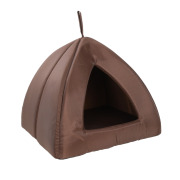 Dôme refuge pour chat marron en tissu 300D déperlant Mon Ami Luki