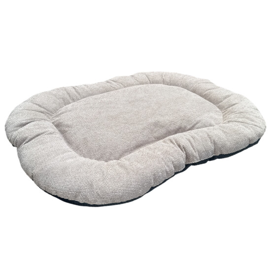 Coussin en tissu pour chien ovale antidérapant beige