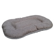 Coussin soft 2 en 1 bi-matière marron
