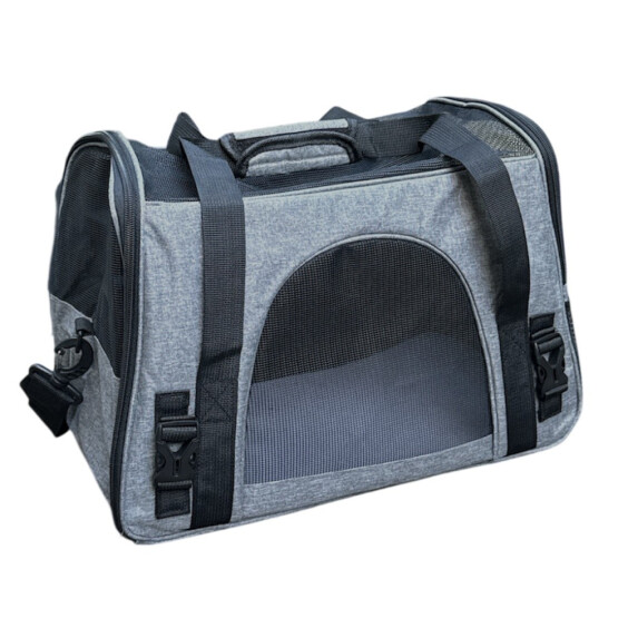 Sac de transport 600D gris pour chien et chat Mon Ami Luki