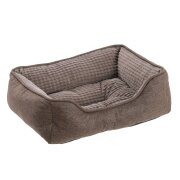 Panier pour chien & chat rectangulaire soft antidérapant marron