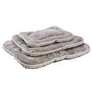Matelas tout doux antidérapant gris pour chien
