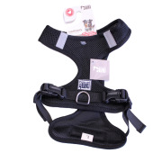 Harnais textile réglable pour chien noir Mon Ami Luki