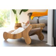 Chaise longue avec griffoir pour chat Boréal en bois FSC