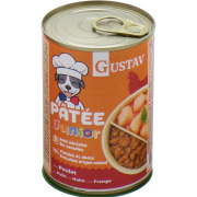 GUSTAV Pâtée pour chiot au poulet sans céréales (70 % protéines)