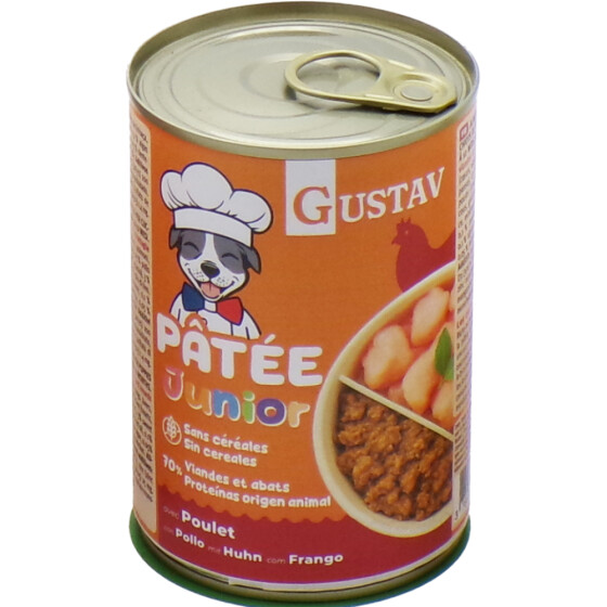 Gustav - Pâtée pour chiot poulet - sans céréales (70 % protéines)
