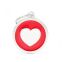 Médaille pour chien forme cœur personnalisable rouge