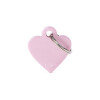 Médaille pour chien cœur personnalisable rose