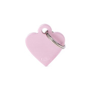 Médaille pour chien cœur personnalisable rose