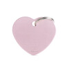 Médaille pour chien cœur personnalisable rose