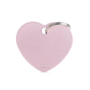 Médaille pour chien cœur personnalisable rose