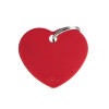 Médaille pour chien cœur rouge personnalisable