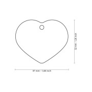 Médaille pour chien forme cœur personnalisable finition doré