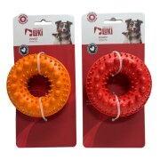 Jouet distributeur de friandises pour chien donut en caoutchouc