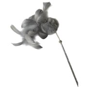 Canne à pêche pour chat avec plumes