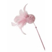 Canne à pêche pour chat avec plumes