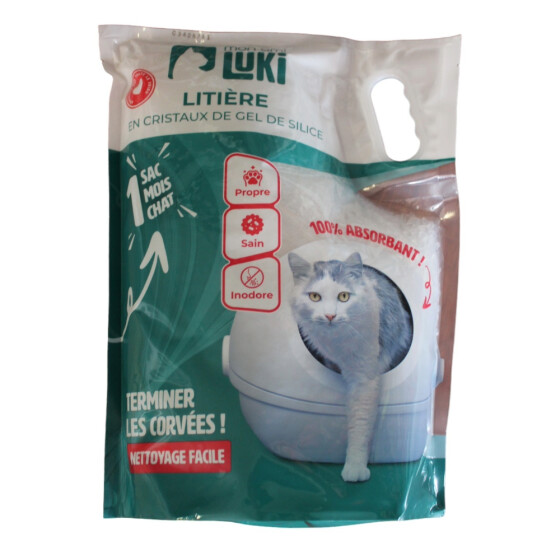 Litière de silice minérale 3,8 L Mon Ami Luki