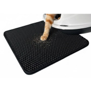 Tapis de litière pour chat gris 48 × 43 cm Mon Ami Luki